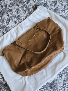 Longchamp Cognac Leather Tote